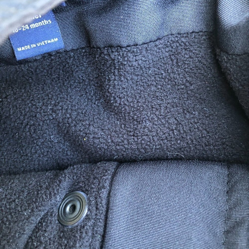 BABY GAP Snow Suit Bib Overalls One Piece Snow Toddler 18-24 Months Black​​​​ - Picture 5 of 8